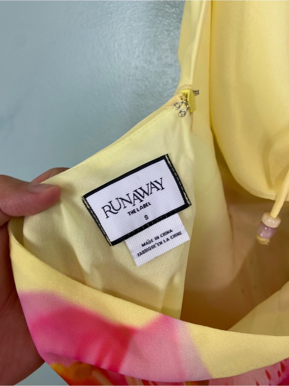Runaway The Label Juliana Cowl High Slit Maxi Dress Small Floral Embellished - Picture 11 of 11